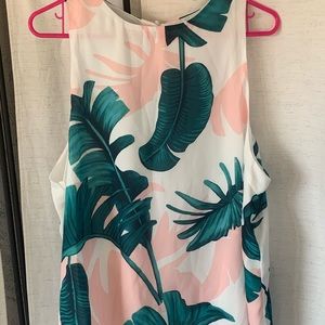 Tropical tank blouse